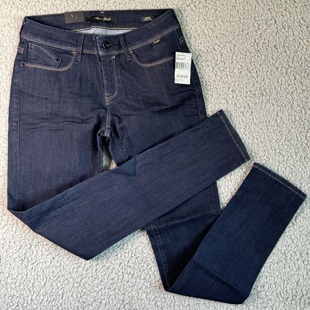 Mavi Alexa Mid Rise Skinny Dark Blue Denim Jeans Stretch Women's 27/33 NWT‎